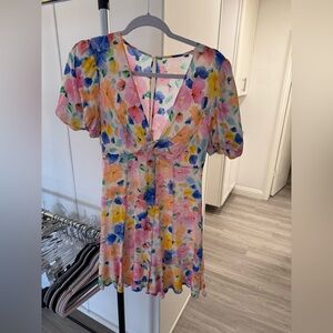 Multi color summer cocktail dress